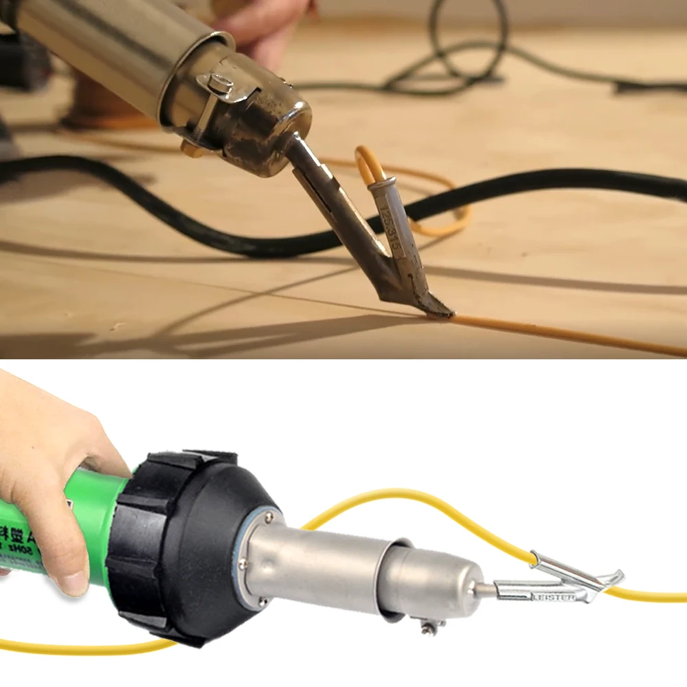 220V 1600W Hot Air Plastic Welding Gun with Nozzle Heating Element and Flat Tip Accessories for PVC PP PE Welding