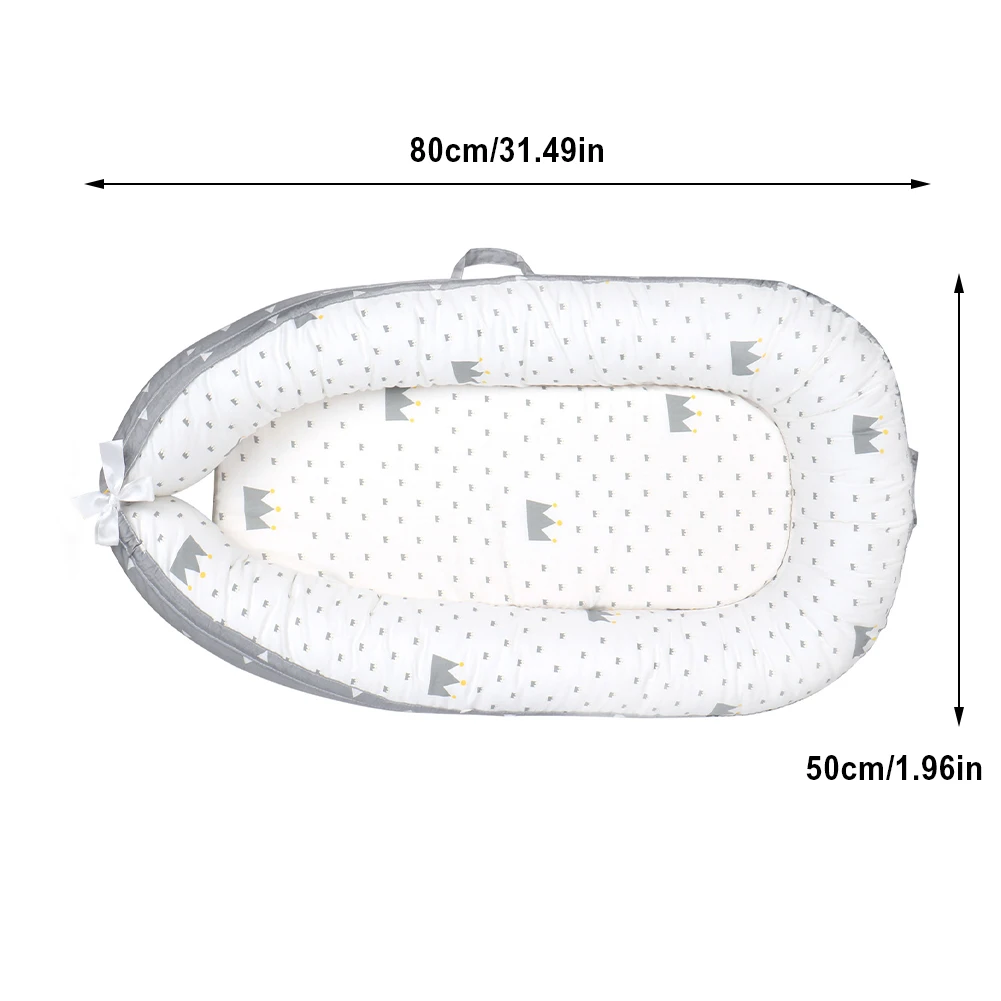 80cm x 50cm for Travel Portable Baby Lounger for Newborns Detachable Cotton Soft Adjustable Baby Floor Seat Type 4