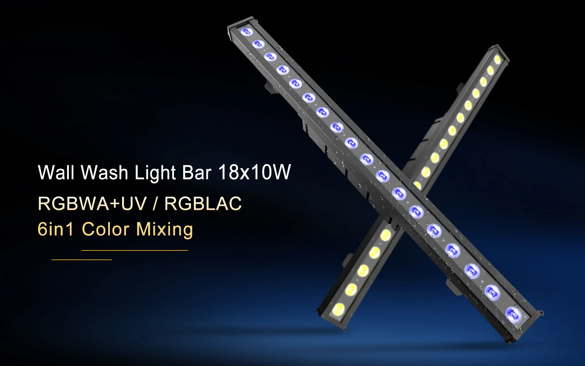 SHEHDS Waterproof IP65 LED Wash Wall 18x10W RGBWLAC 6in1 Mixing Light 0 Noise for DJ Disco Outdoor Party Theater Concert