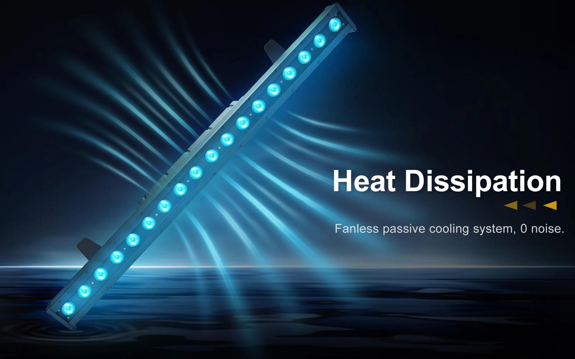 SHEHDS Waterproof IP65 LED Wash Wall 18x10W RGBWLAC 6in1 Mixing Light 0 Noise for DJ Disco Outdoor Party Theater Concert