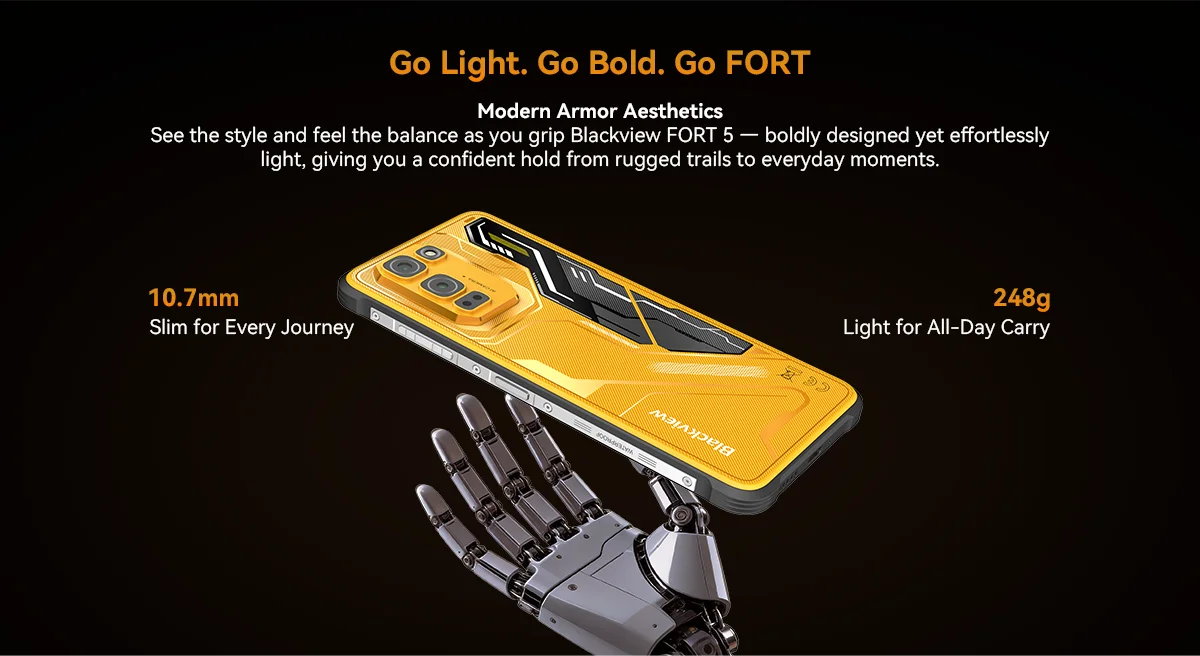 [Shipping From Poland] [No EU charger] Blackview FORT 5 Rugged Smartphone 36GB(12+24)+256GB 6.78" HD+ IPS 5000mAh Mobile Phone