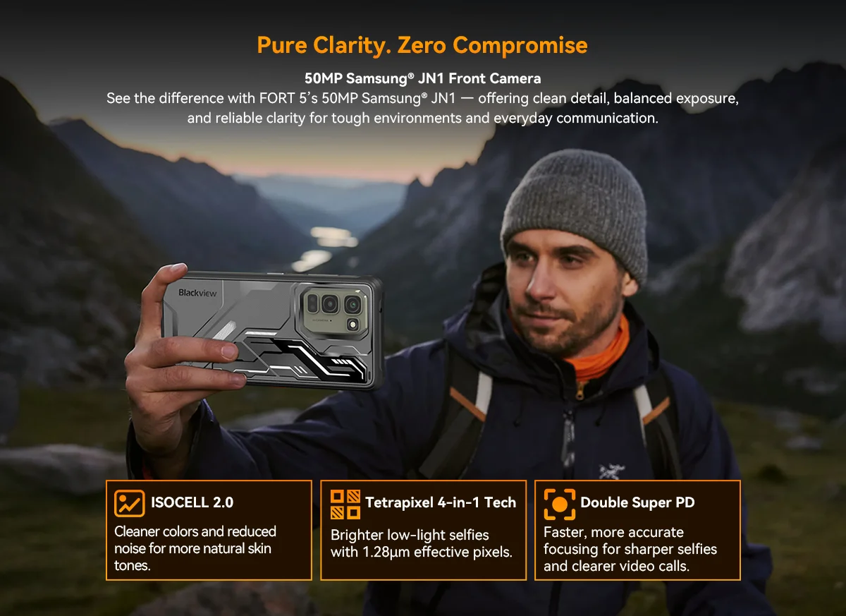[Shipping From Poland] [No EU charger] Blackview FORT 5 Rugged Smartphone 36GB(12+24)+256GB 6.78" HD+ IPS 5000mAh Mobile Phone