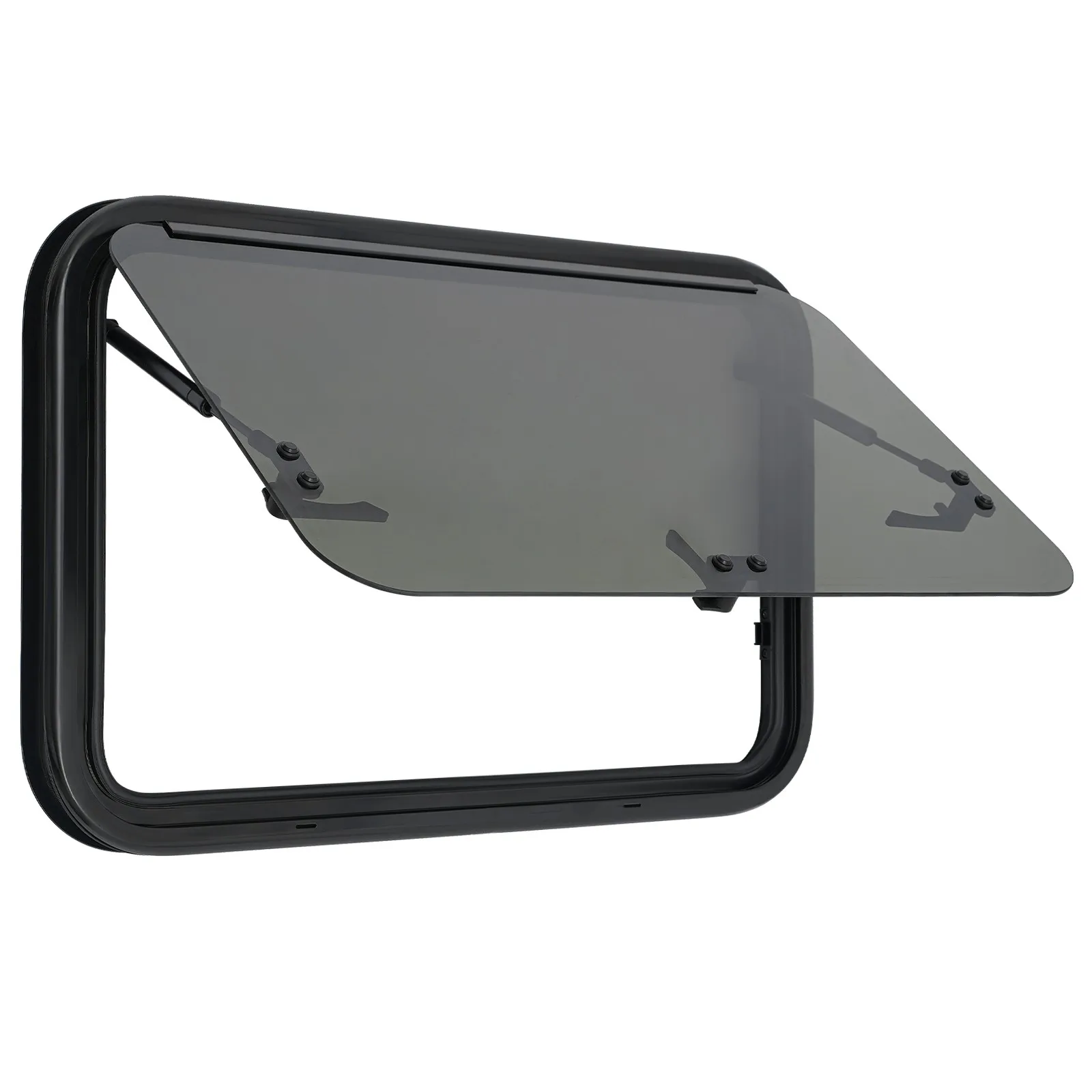 RV Push Out Window 70x45cm Tempered Glass with Built-in Sunshade Screen for Camper Van Trailer Motorhome Replacement