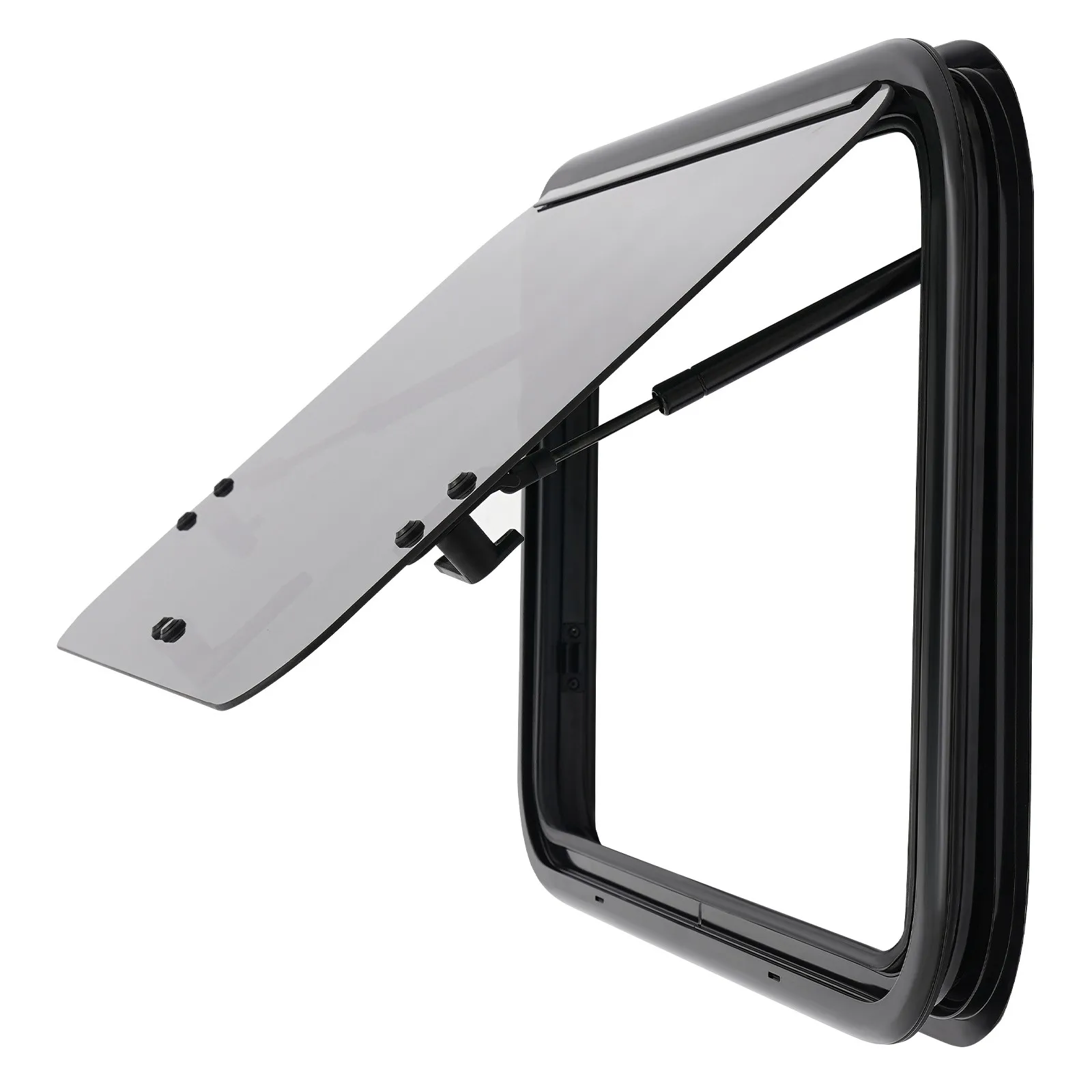 RV Push Out Window 70x45cm Tempered Glass with Built-in Sunshade Screen for Camper Van Trailer Motorhome Replacement