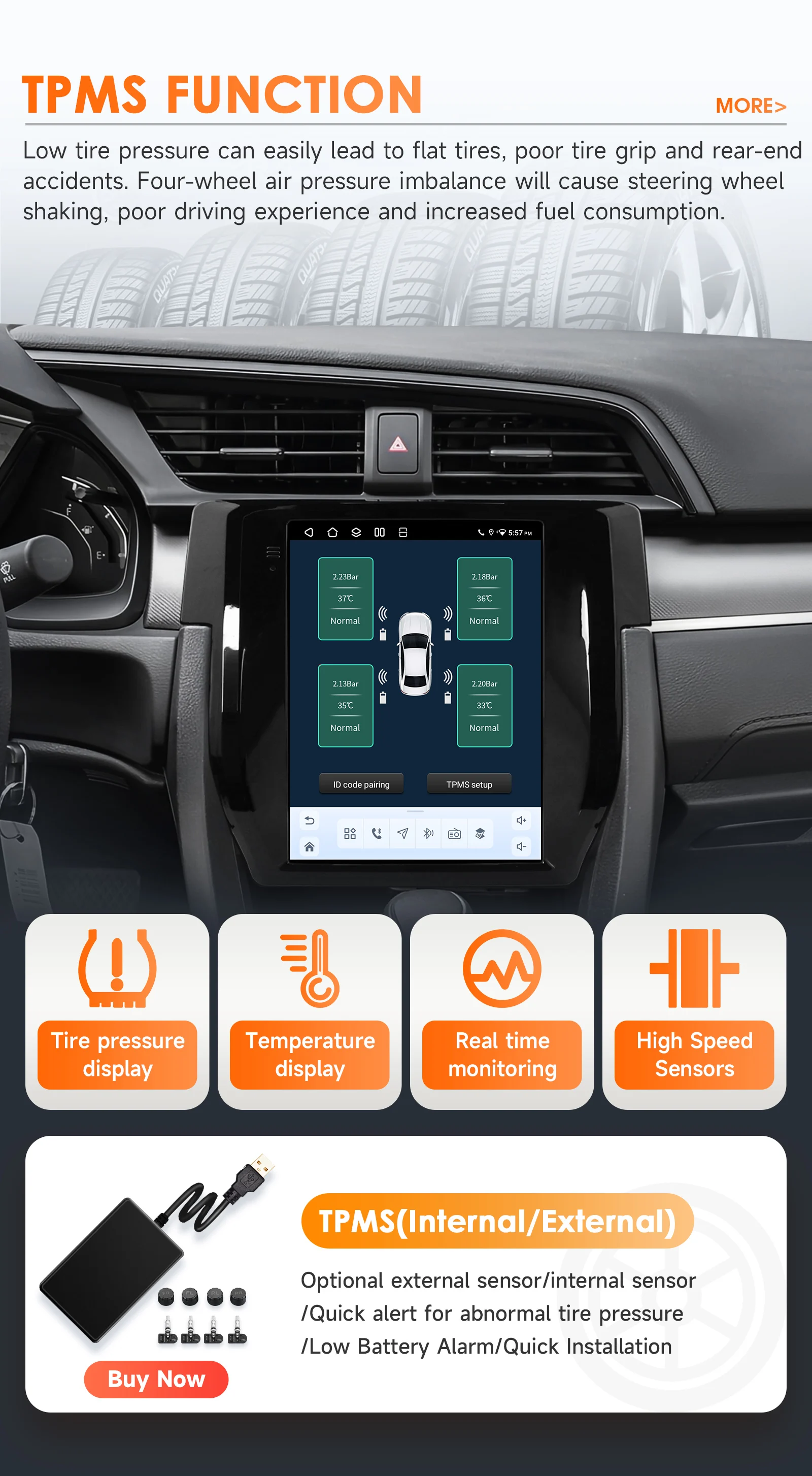 Android 6115 Car Radio for Honda Civic 2015-2020 Multimedia Player Stereo Autoradio DSP 9.7inch Vertical GPS Intelligent Screen