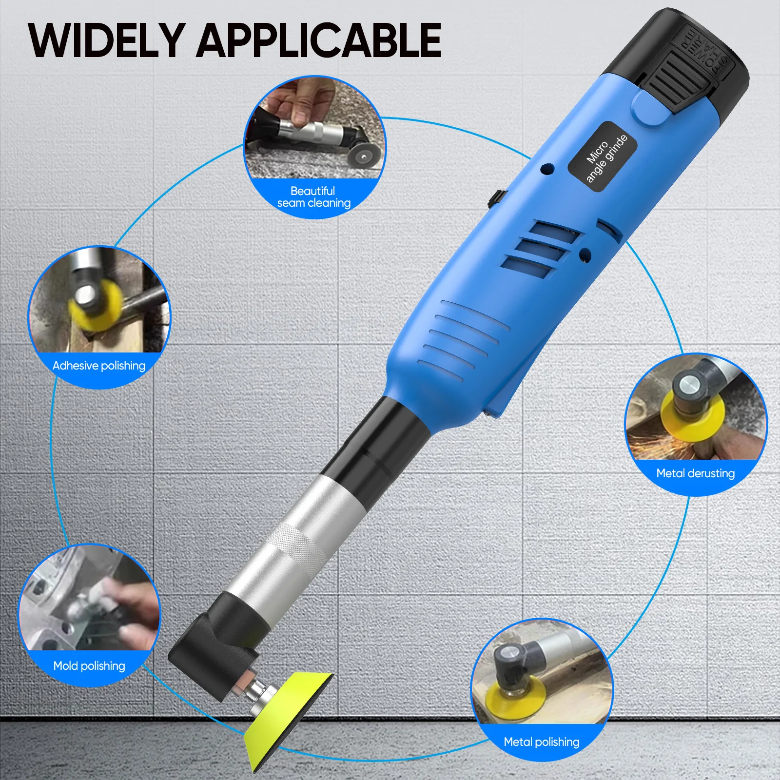 Ceramic Tile Beauty Sewing Tool 200W Electric Straight Grinder 7 Variable Speeds Cleaning Machine Grinder Sander Polisher Tool