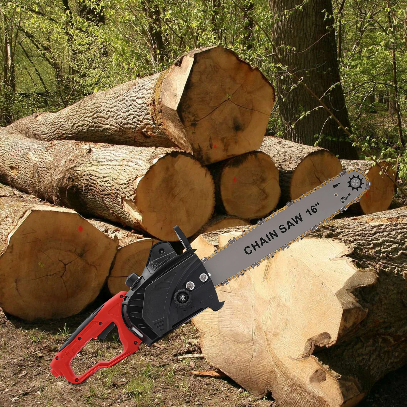 2000W Electric Chainsaw 16" Handheld Garden Electric Chain Saw 2132ft/min Chain Speed for Wood Cutting