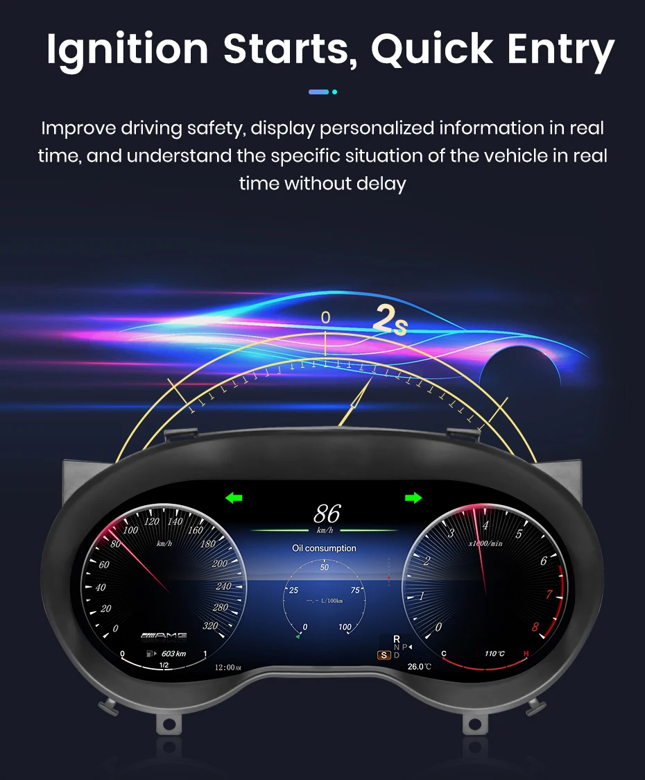 Junsun Blue light anti-glare screen For Mercedes Benz GLA CLA X156 2014-2019 LCD Dashboard Panel Virtual CockPit Speedometer