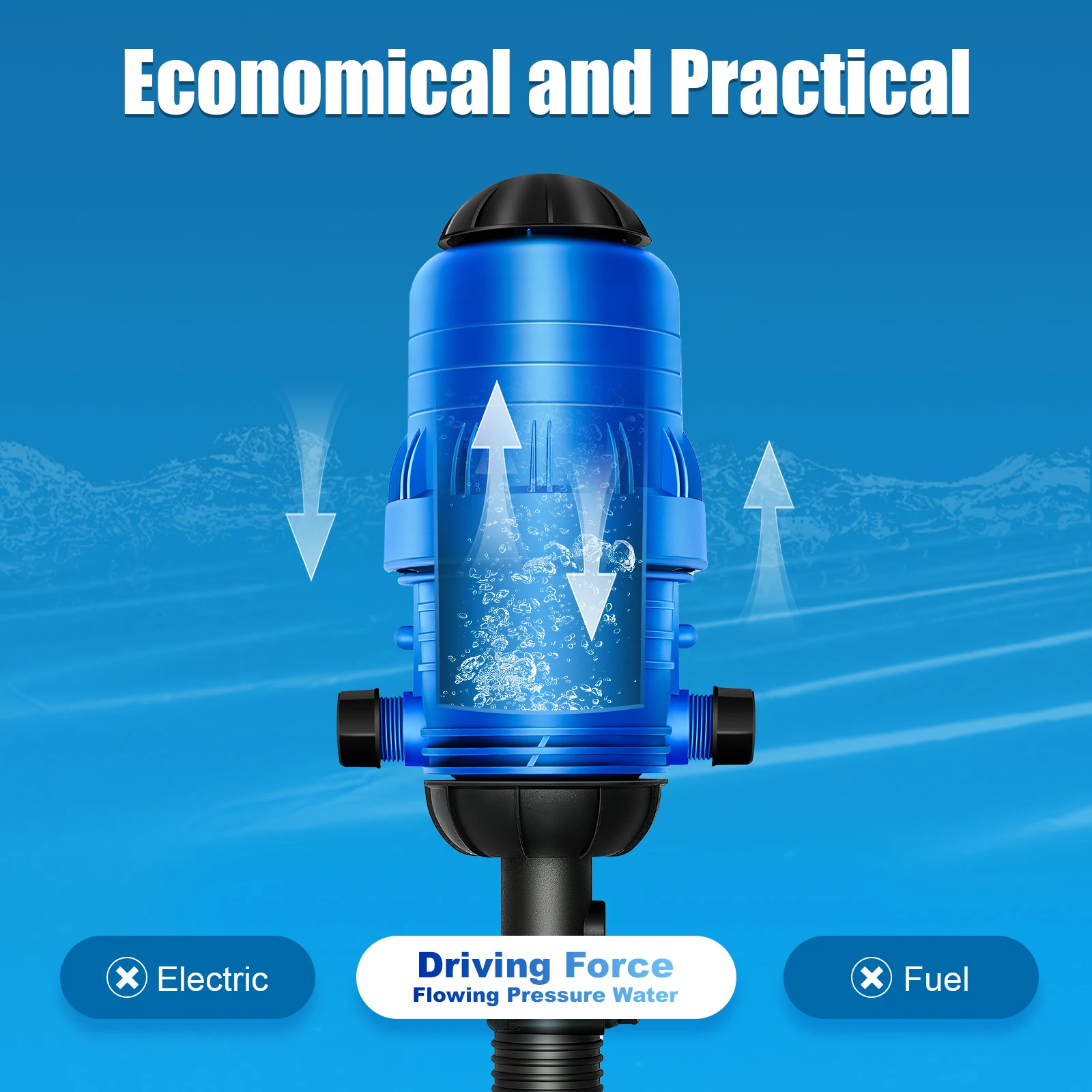 Fertilizer Injector Pump 0.4-4% Proportional Pump Fertilizer 25mm Dispenser Iron 20-2500l/H Fertilizer Distributor for Irrigatio