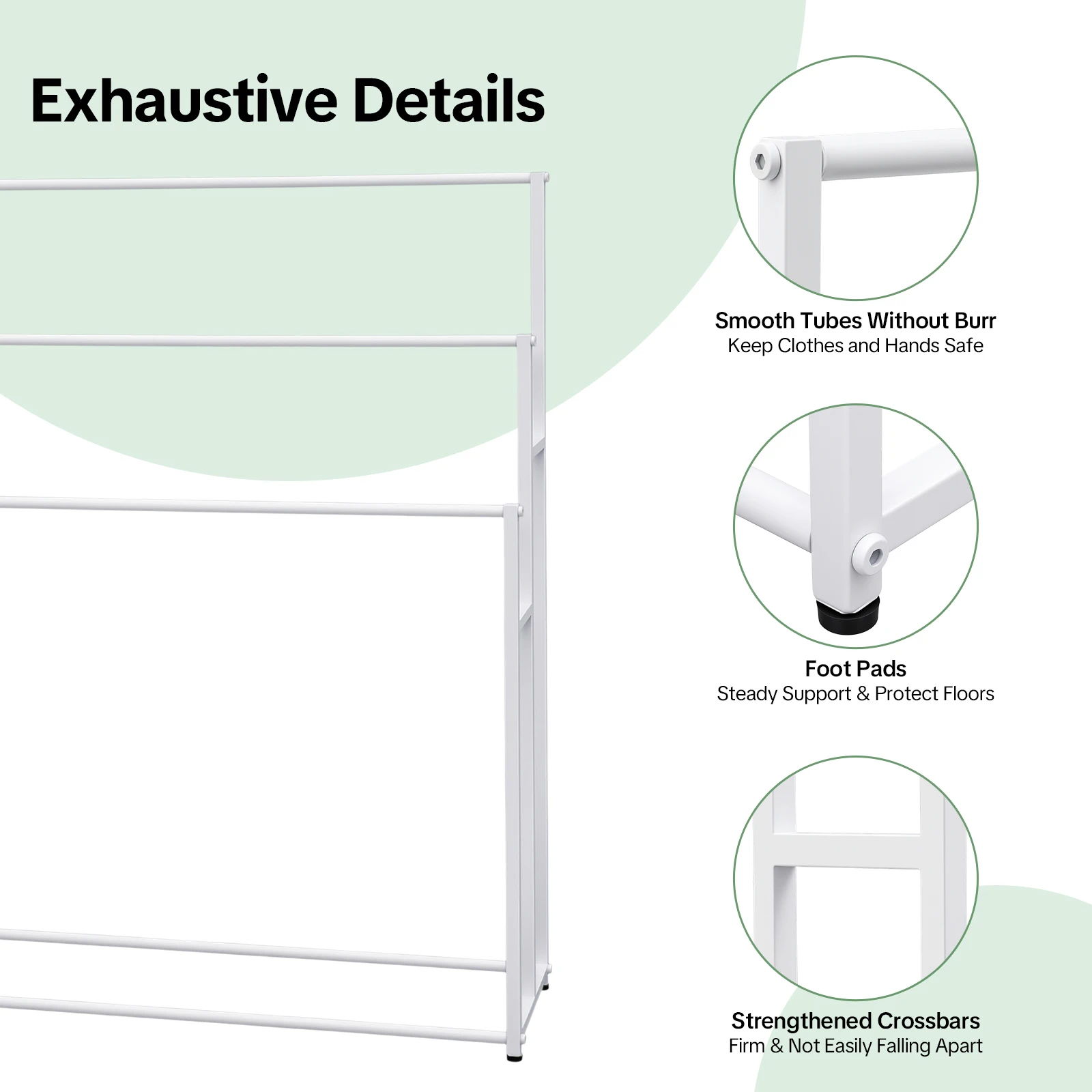 75x25cm Vertical Towel Rack,3-Tier Freestanding Towel Stand,Floor Standing Towel Stand for Bedroom,Bathroom or Pool