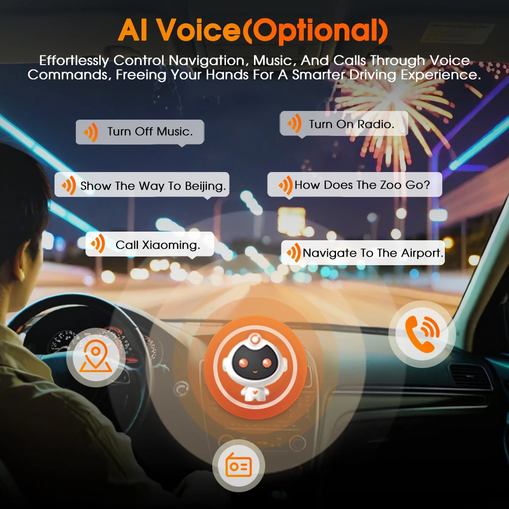 Podofo AI Voice Wireless Carplay Android Auto Radio For Renault Duster Adventurer 2019 Car Intelligent Systems BT 2din Autoradio