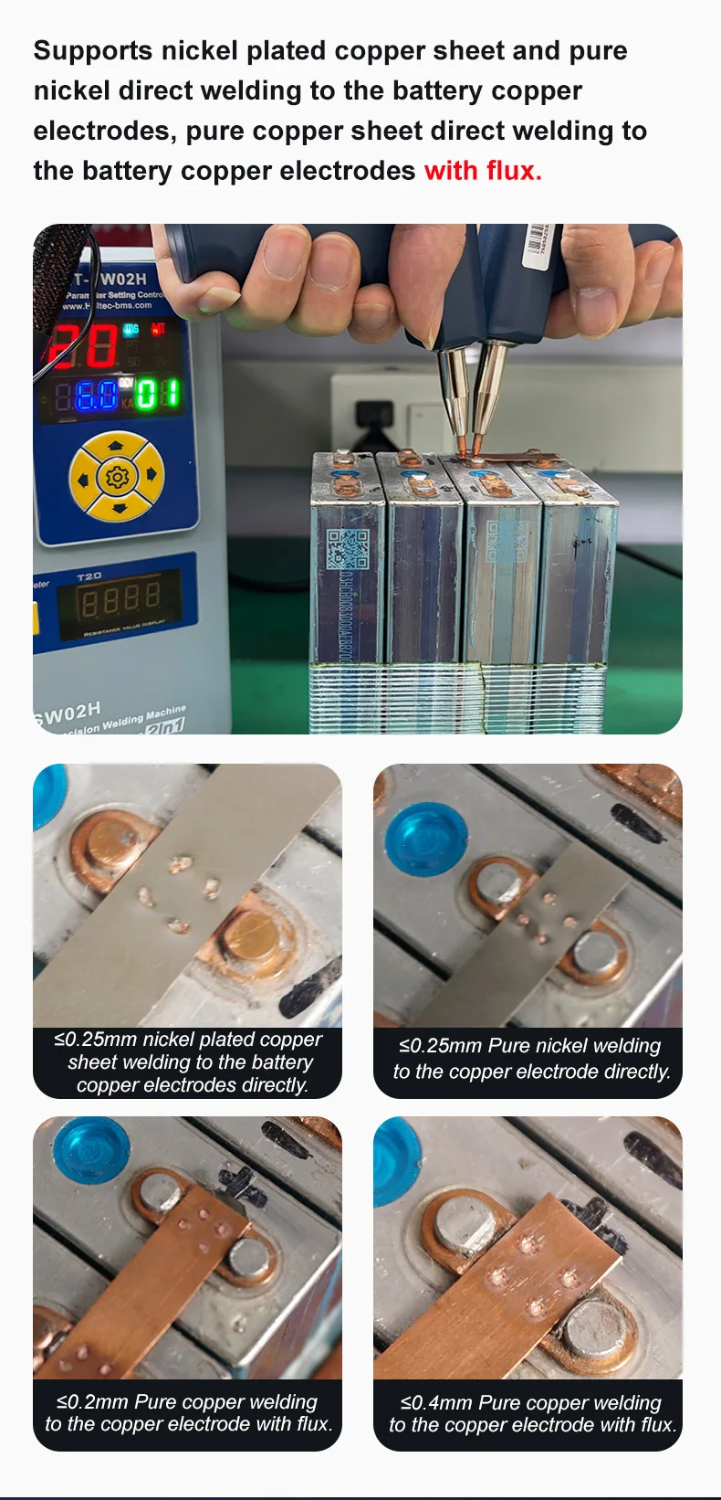 Heltec HT-SW02H 7000A High Power LiFePO4 Battery Spot Welder/42kW Capacitor-Type Energy Storage Spot Welding Machine 0.5mm-0.6mm