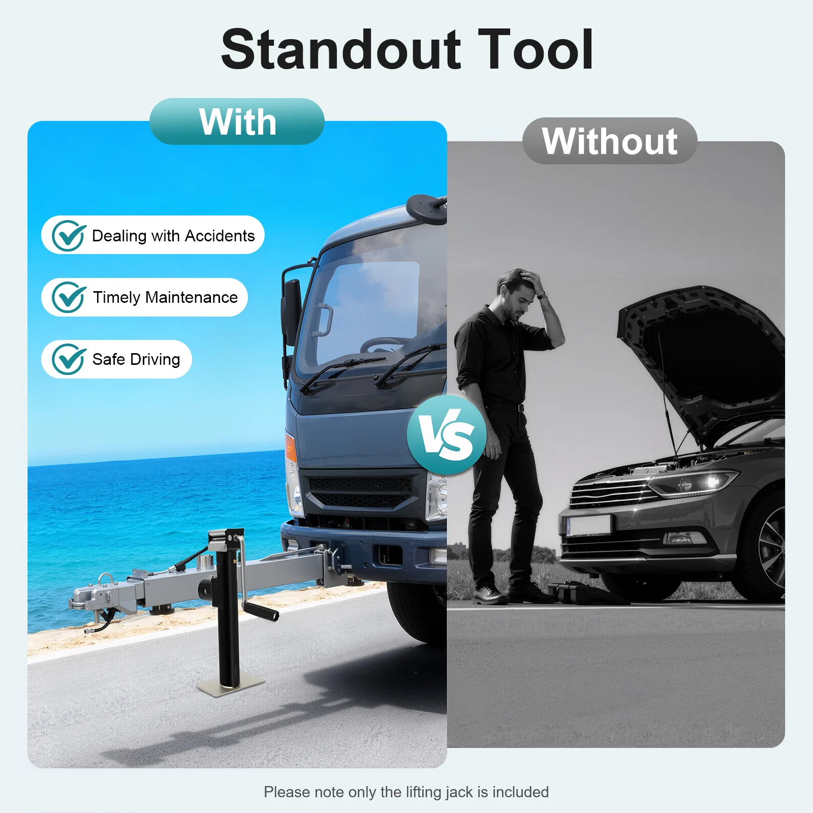 1T Heavy Duty Lifting Jack Steel Car Lifting Jack 10 inch Lift Trailer Jack Profile Floor Jack with Manual Hand Pump For Lifting