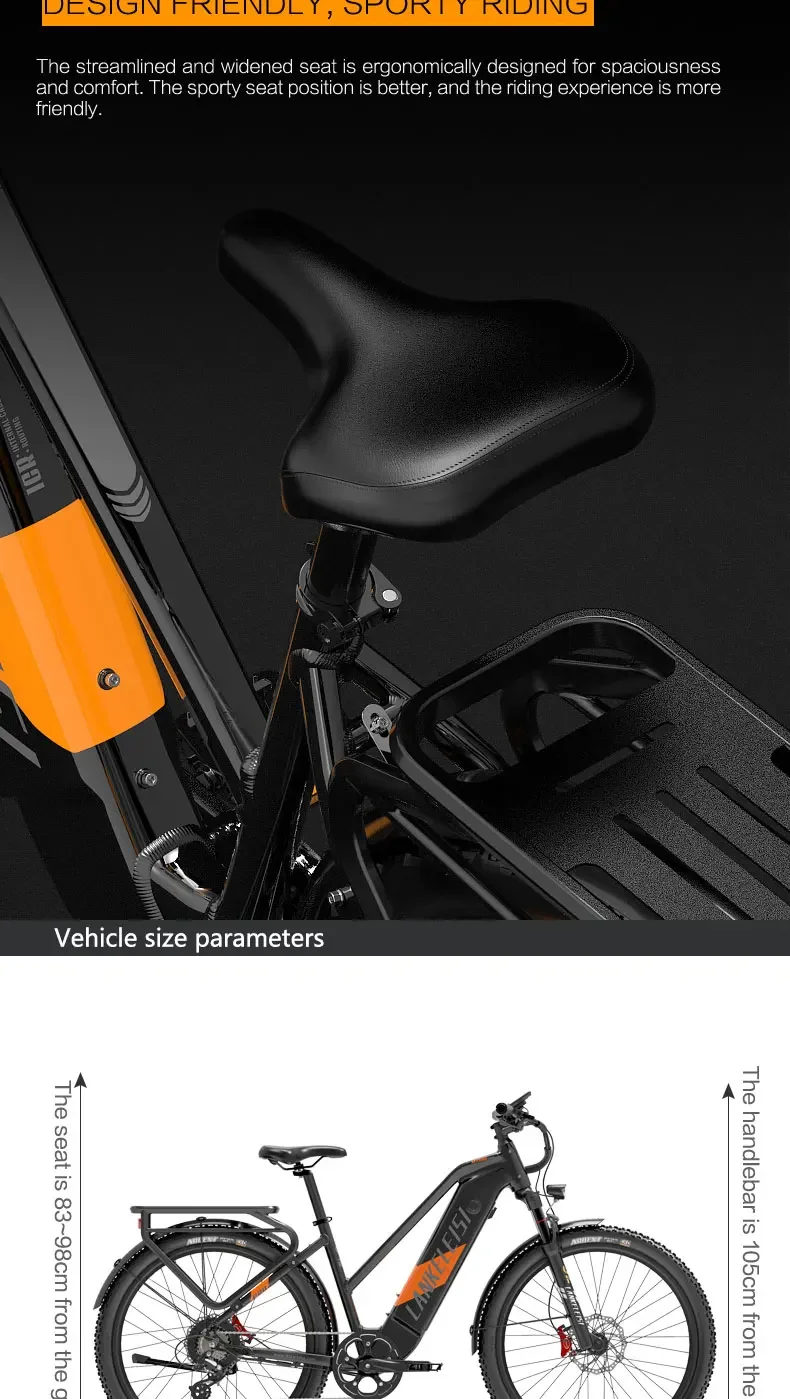 LANKELEISI MX600PRO Adult E-Bicycle  48V20AH All-terrain electric bicycle 27.5 inch Tire Urban Commuting Electric Bicycles