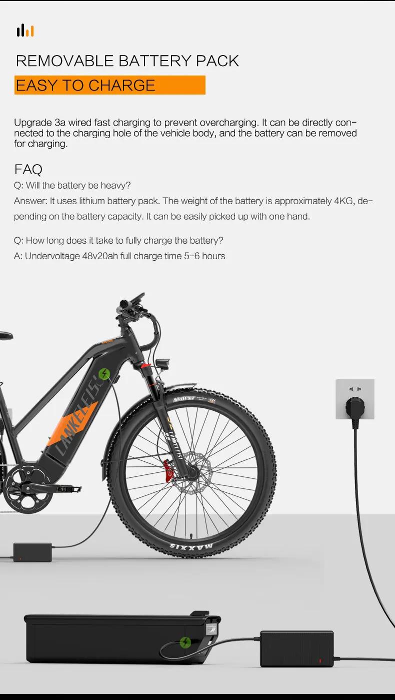 LANKELEISI MX600PRO Adult E-Bicycle  48V20AH All-terrain electric bicycle 27.5 inch Tire Urban Commuting Electric Bicycles