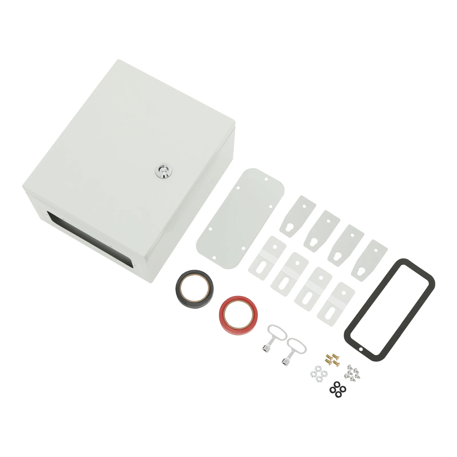 Safe Protection IP50-55 Distributor Cabinet 25*15*30cm With Removable Mounting Plate and Safety Lock Grounding Screws
