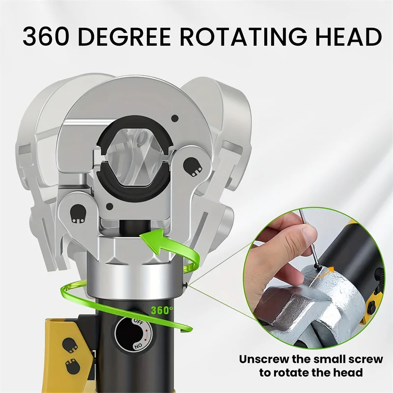 Hydraulic Pipe Crimping Tool Adjustable Crimper with Heavy-due Pressure for Copper Stainless Steel PEX Pipes TH V12/15/18/22/28