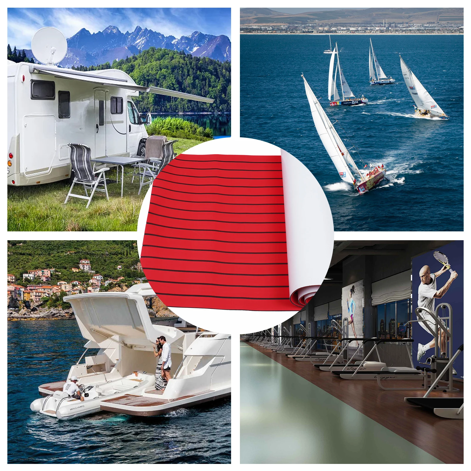 6mm Thick Foam Mat Anti-Fatigue Flooring Waterproof Non-Slip DIY Cut Soundproof for Boat Gym Home