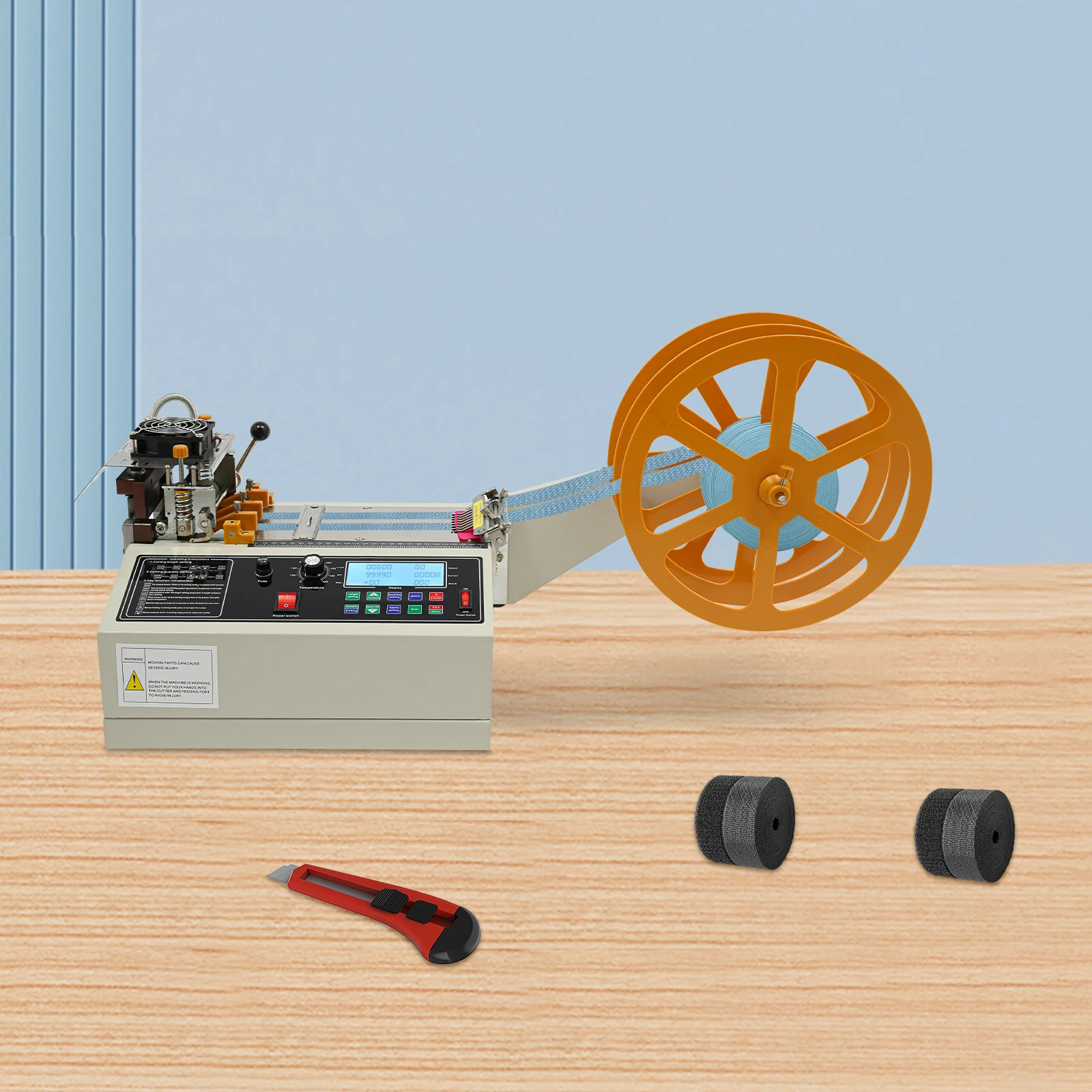 Webbing Cutting Machine Wear-Resistant High Safety Automatic Ribbon Belt Fabric Cutter for Cutting Braided Belts/Nylon Belts