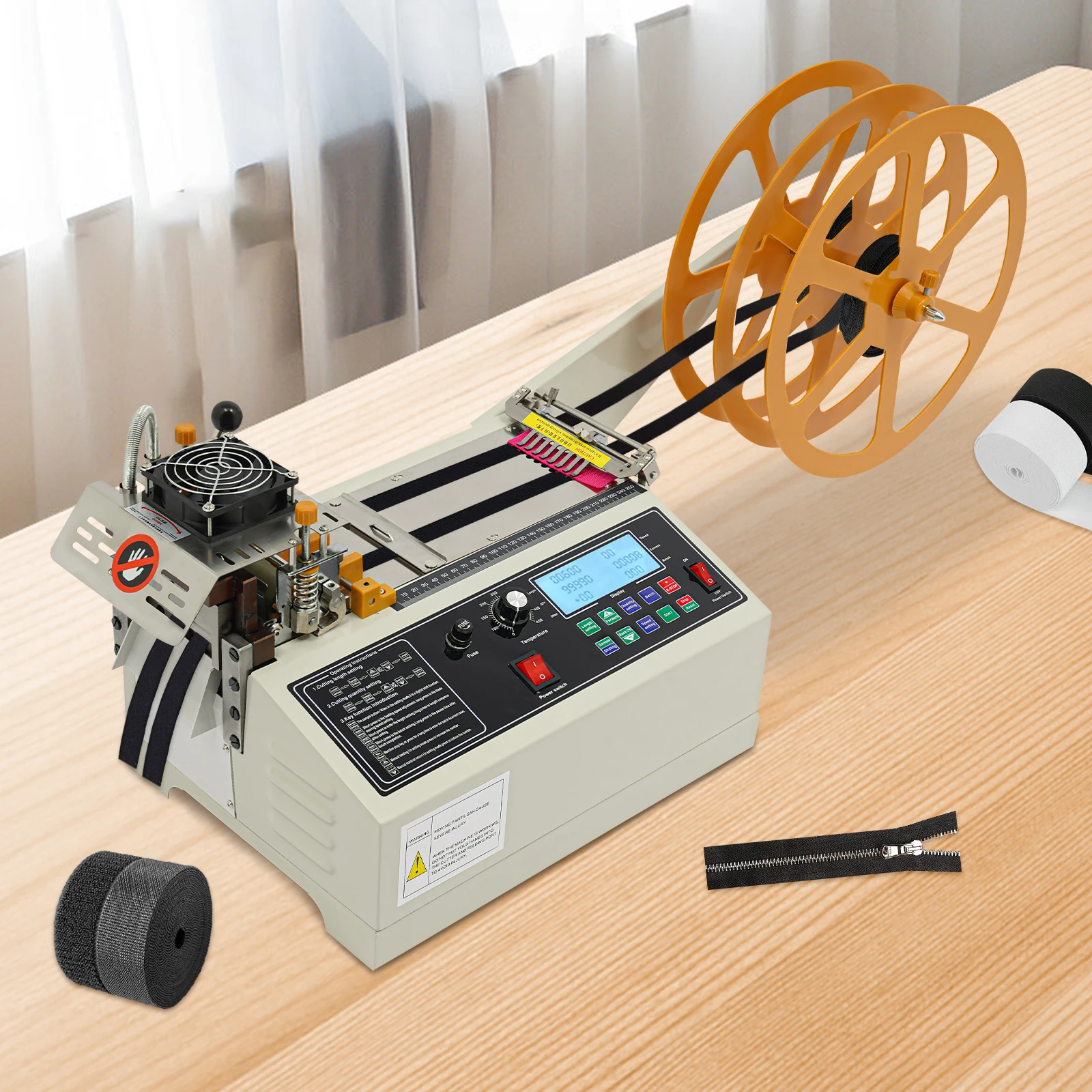 Webbing Cutting Machine Wear-Resistant High Safety Automatic Ribbon Belt Fabric Cutter for Cutting Braided Belts/Nylon Belts
