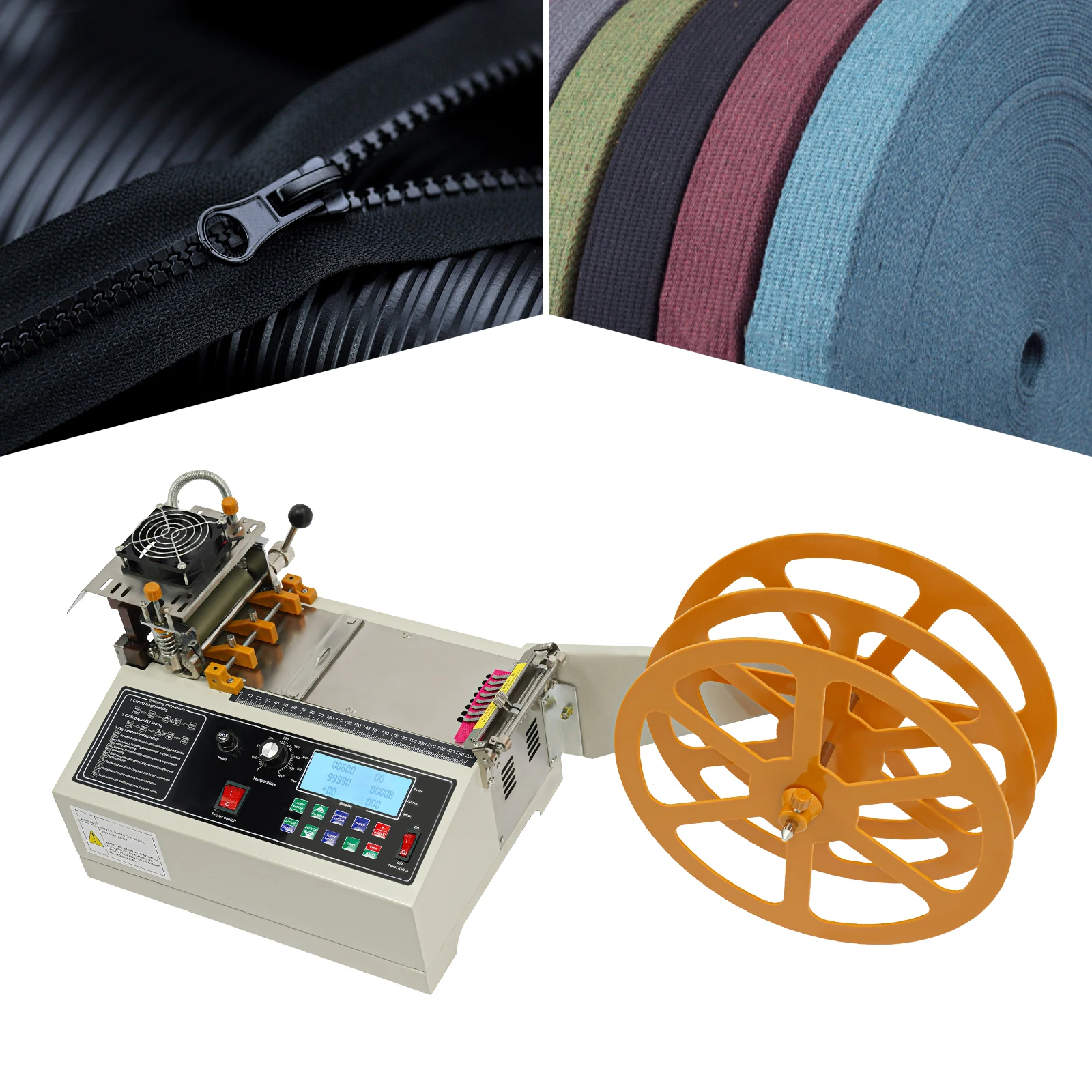 Webbing Cutting Machine Wear-Resistant High Safety Automatic Ribbon Belt Fabric Cutter for Cutting Braided Belts/Nylon Belts