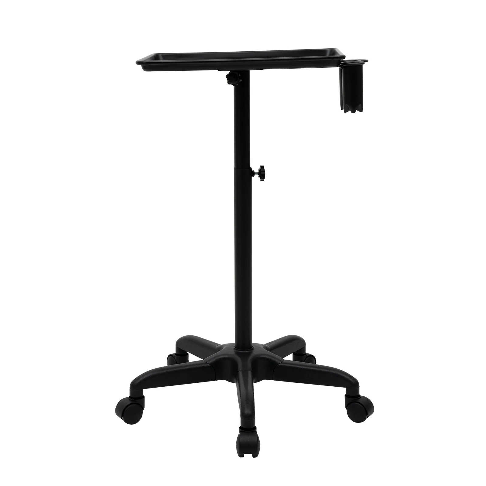 Mobile Hair Salon Trolley with Wheels 64-108cm Height Adjustable Beauty Cart for Barber Tools Scissors Hair Dryer