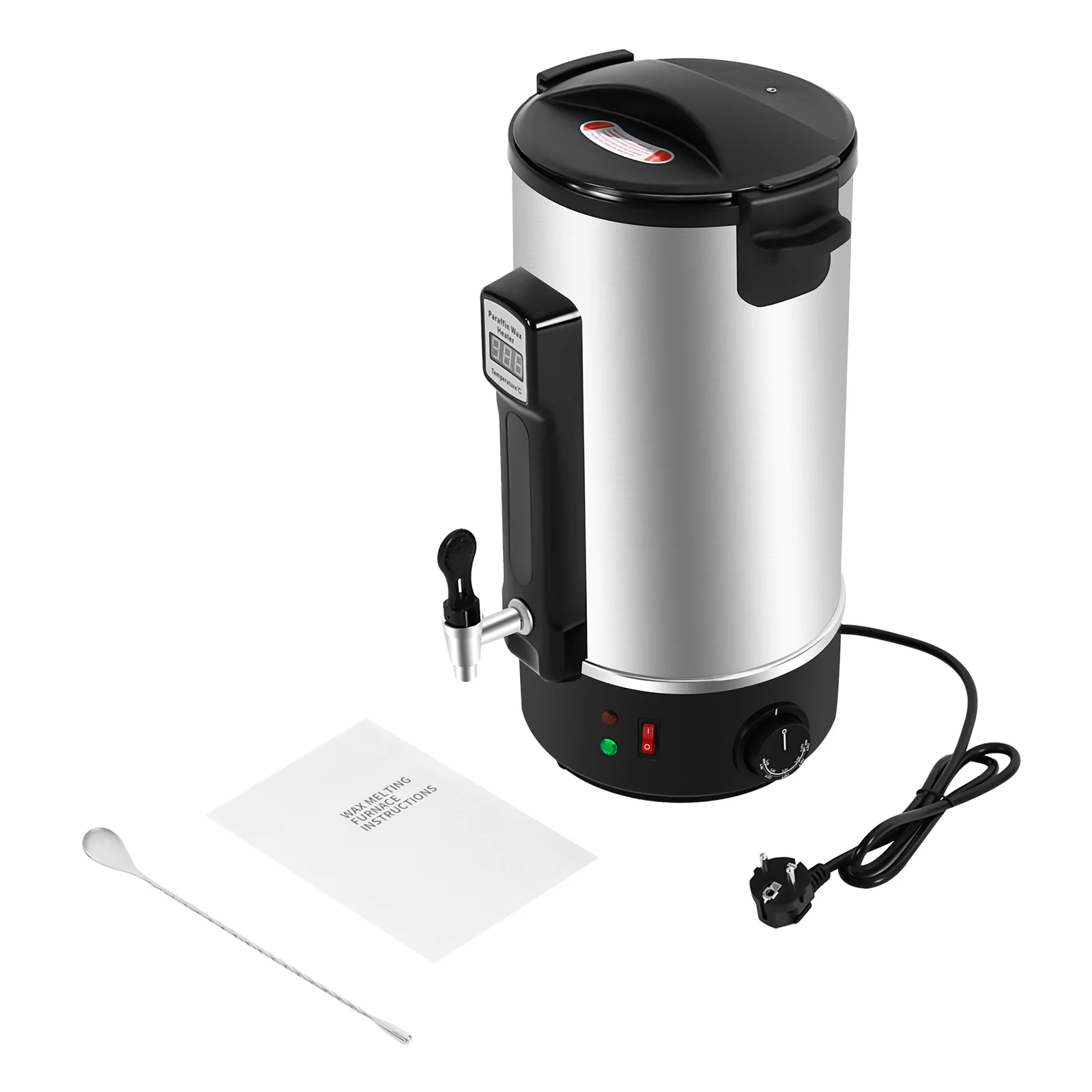 1100W Wax Melter 11.41Qt Candle Wax Melter 86℉-230℉ 201 Stainless Steel Wax Melting Tool Professional Candle Making