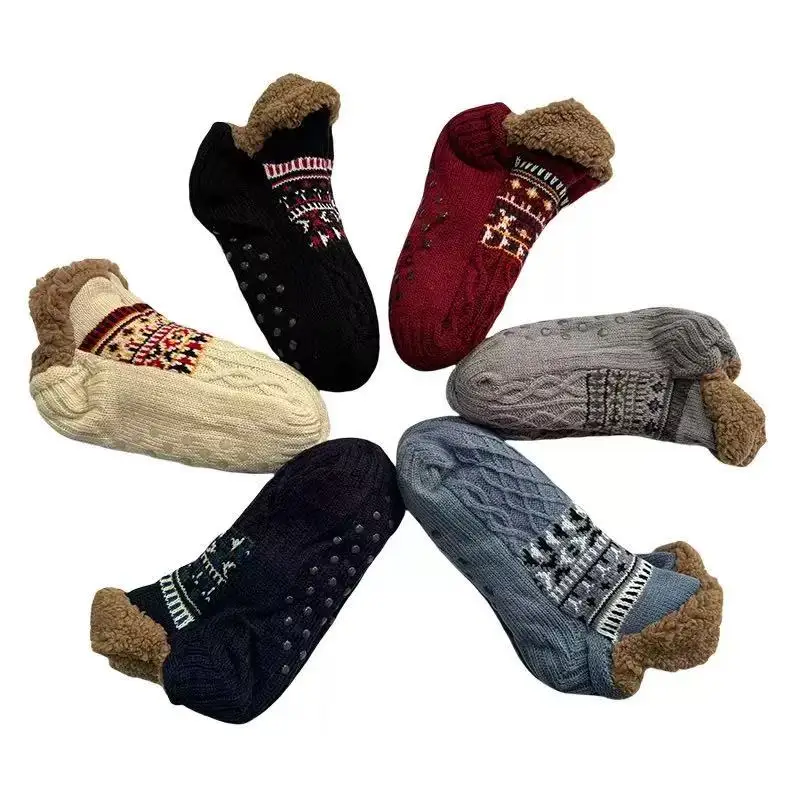 2025 Unisex Fall and Winter Floor Socks Warm Women Men Thicken Snow Socks Sleep Carpet Socks Slippers Socks Non-slip Yoga Socks