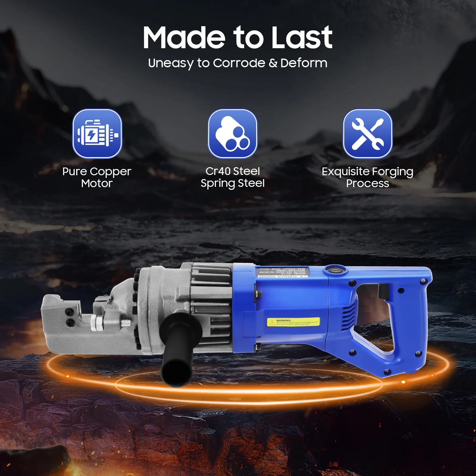 Portable Electric Hydraulic Rebar Cutter Opening Size Adjustable 900W Efficient Cutting Machine for Construction Sites
