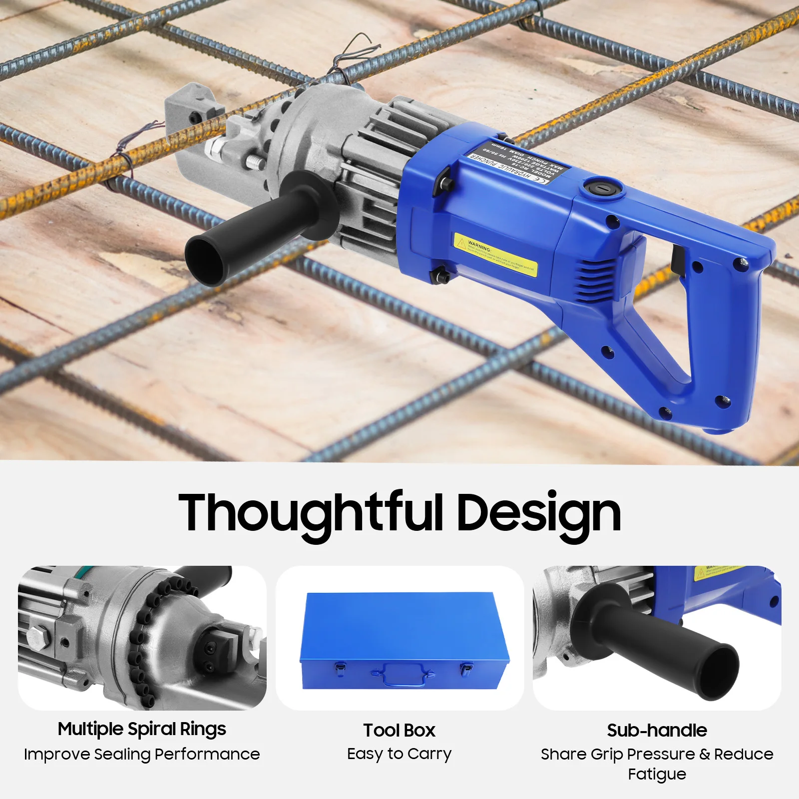 Portable Electric Hydraulic Rebar Cutter Opening Size Adjustable 900W Efficient Cutting Machine for Construction Sites