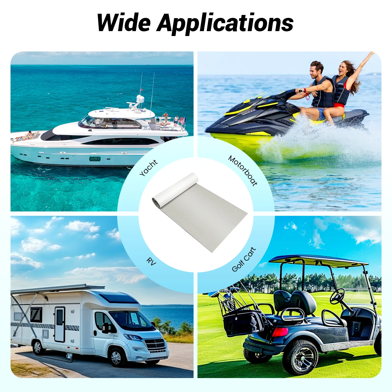 240*90cm EVA Boat Flooring Non-skid Boat Flooring EVA Foam Decking Sheet Boat Self Adhesive Matts EVA Flooring Boat for RV Surfb