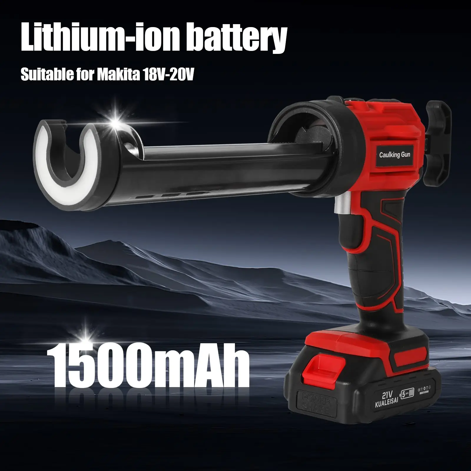 Cordless Electric Glue Gun Glass Glue Caulking Gun 4 Speeds Wireless Doors and Windows Sewing Glue Tool for Makita 18V Battery