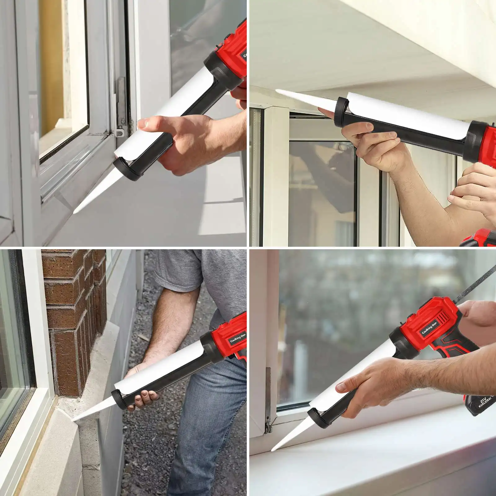 Cordless Electric Glue Gun Glass Glue Caulking Gun 4 Speeds Wireless Doors and Windows Sewing Glue Tool for Makita 18V Battery