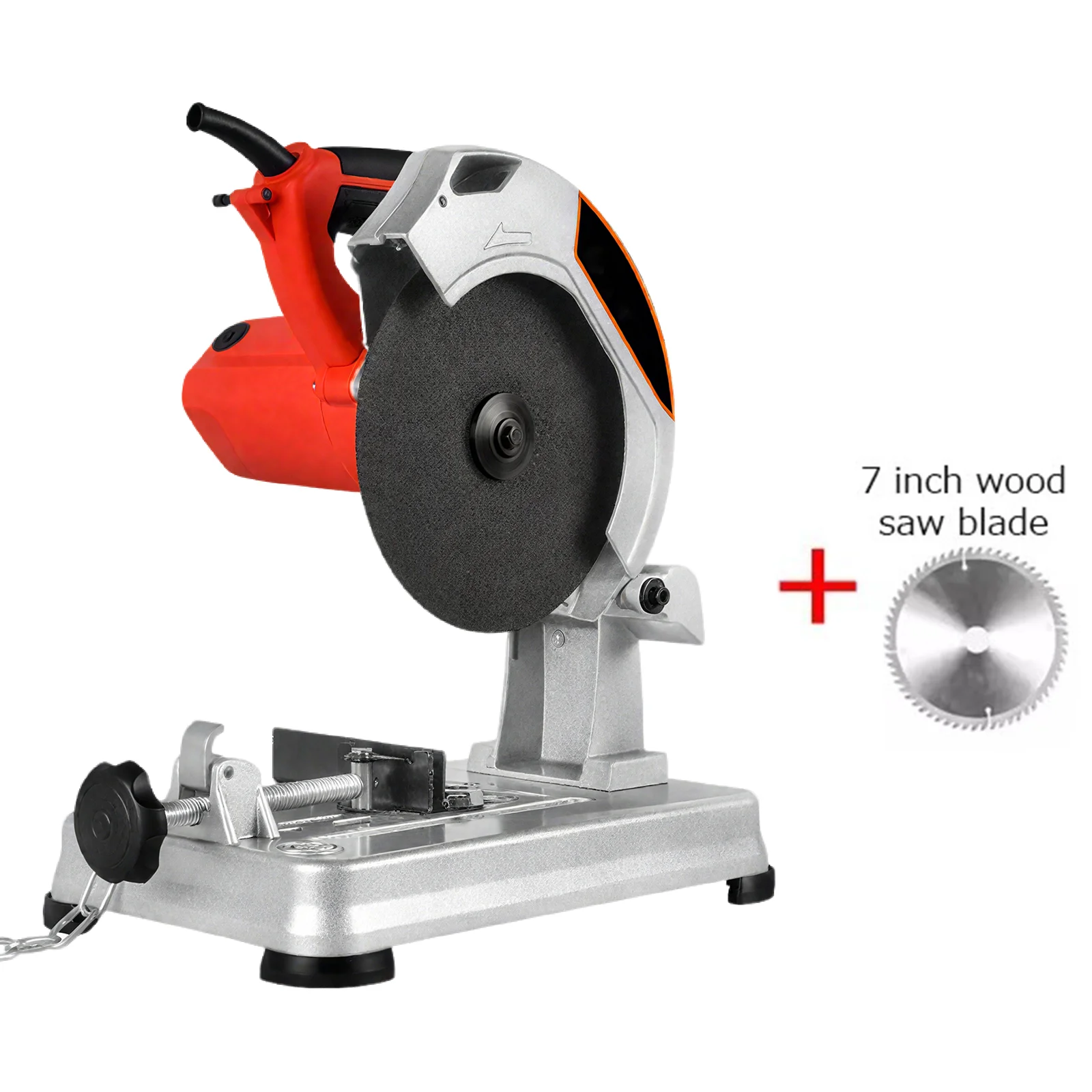 220V Multifunctional Electric Cutter Desktop High Power Cutter Guideway Cutting Machine Saw for Wood Metal Steel Aluminum