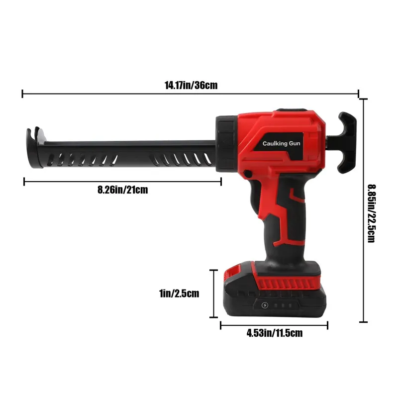 DWiusty Electric Glue Gun Glass Glue Caulking Gun 4 Speeds Cordless Doors and Windows Sewing Power Tools for Makita 18V Battery