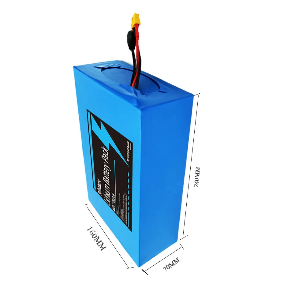 New Class  48V 40Ah 18650 13S8P Lithium Battery Pack with Built-in 50A 2000W High Power BMS