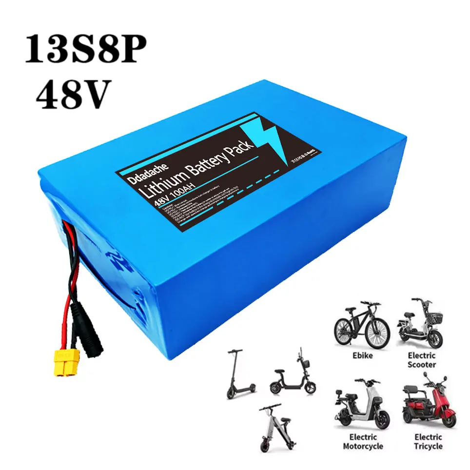 New Class  48V 40Ah 18650 13S8P Lithium Battery Pack with Built-in 50A 2000W High Power BMS