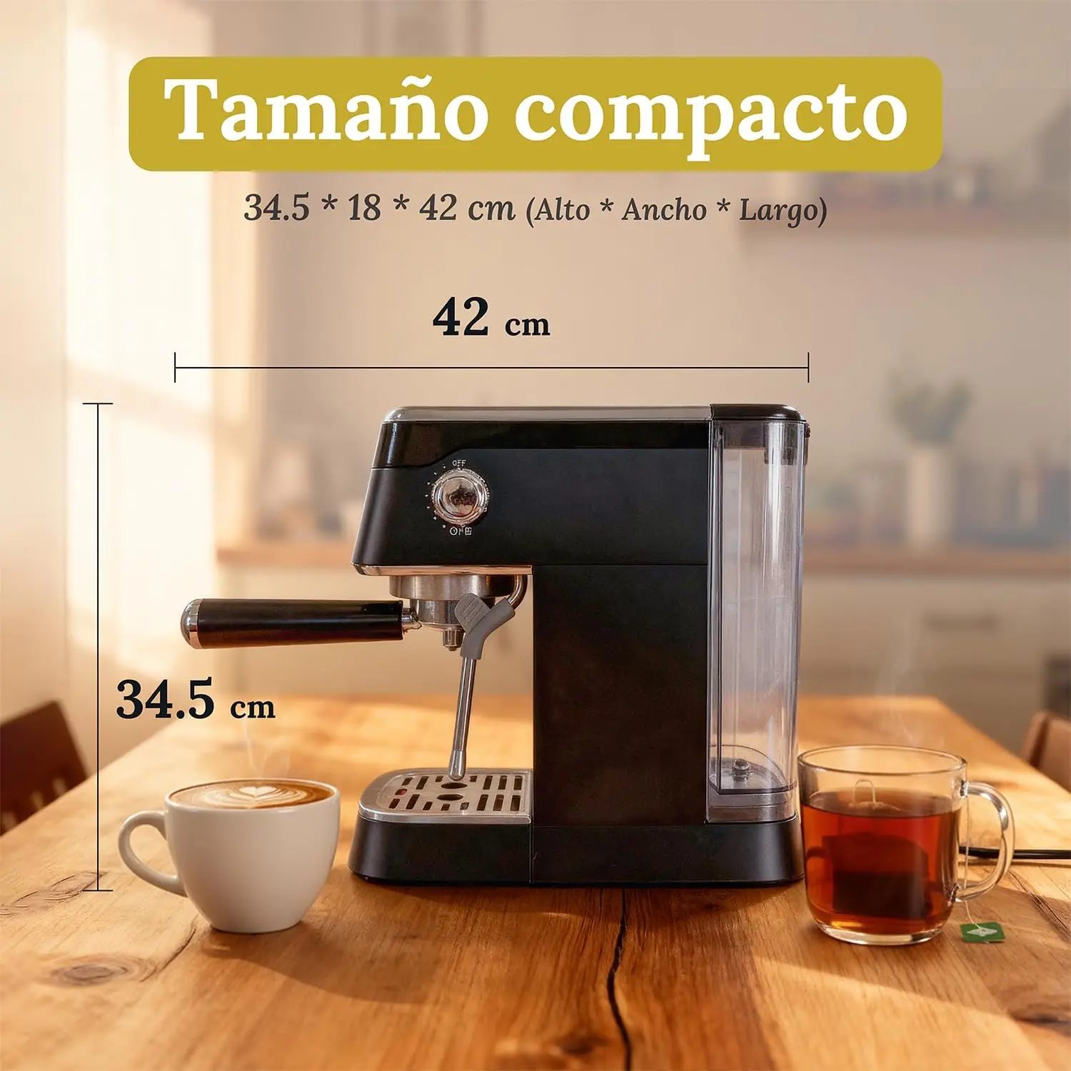 Retro Stainless Steel Fully Automatic Coffee Maker 1.2L 20 Bar Double Portafilter Automatic Coffee Maker with Accessories