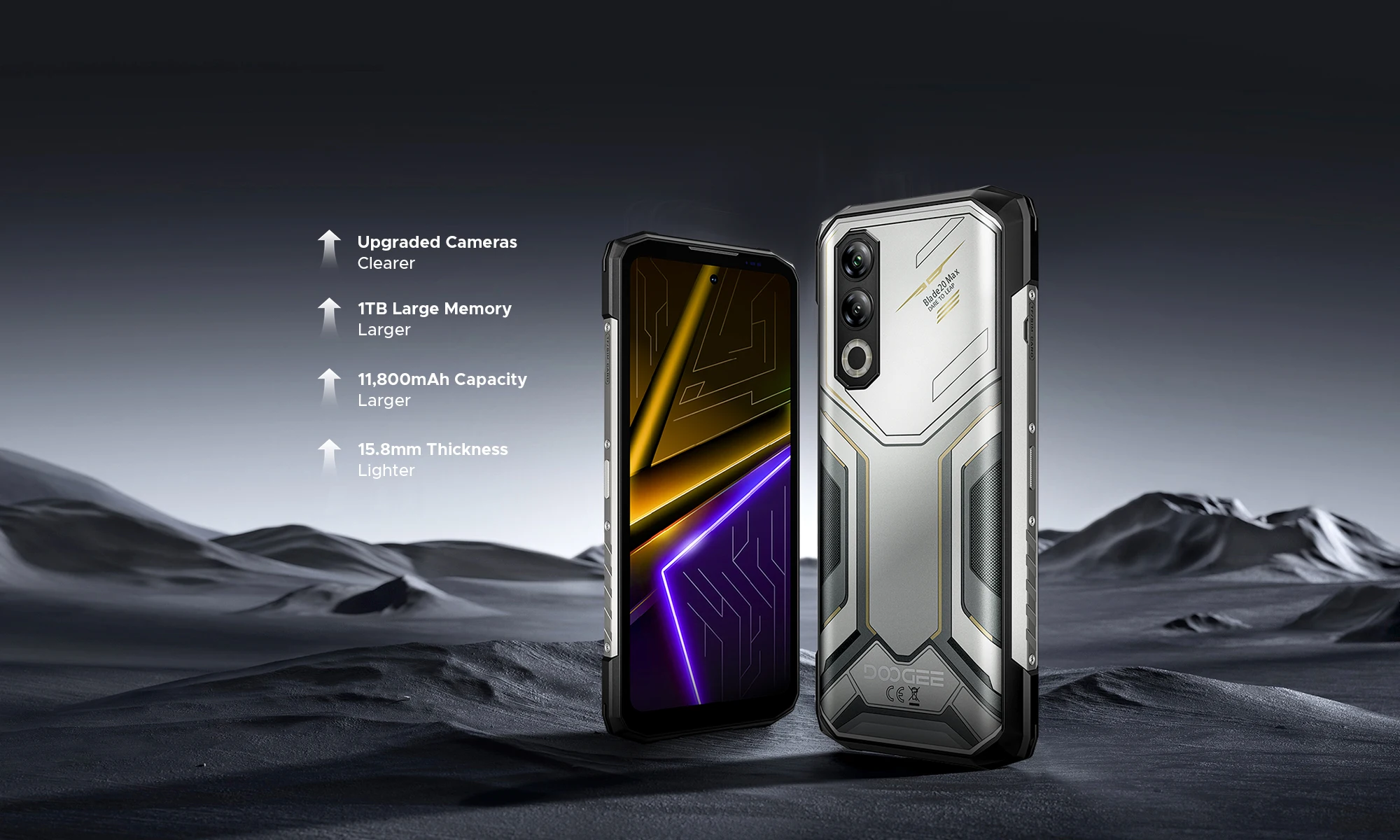 Phone robust DOOGEE Blade20 Max "120Hz 36 Go RAM (12 24) 1 To ROM Gemini AI battery 11800 mAh Smartphones Android 15