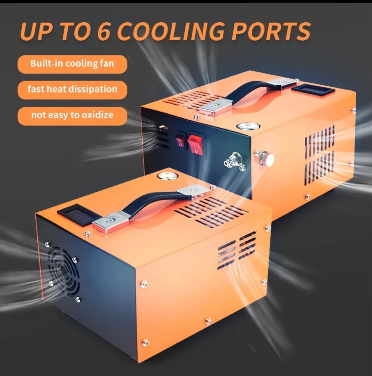 PCP Air Compressor 4500PSI Portable PCP Airgun Compressor Auto-Stop Oil Free Pump for Air Rifle Scuba Diving Bottle