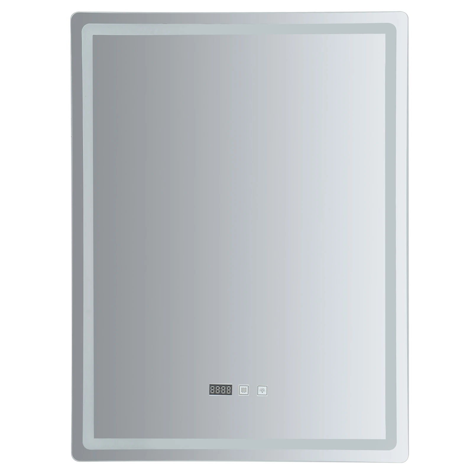 Smart LED Bathroom Vanity Mirror 50x70/60x80/70x90cm- Anti-Fog Dimmable with Time/Temp Display & Touch Control & Memory Function