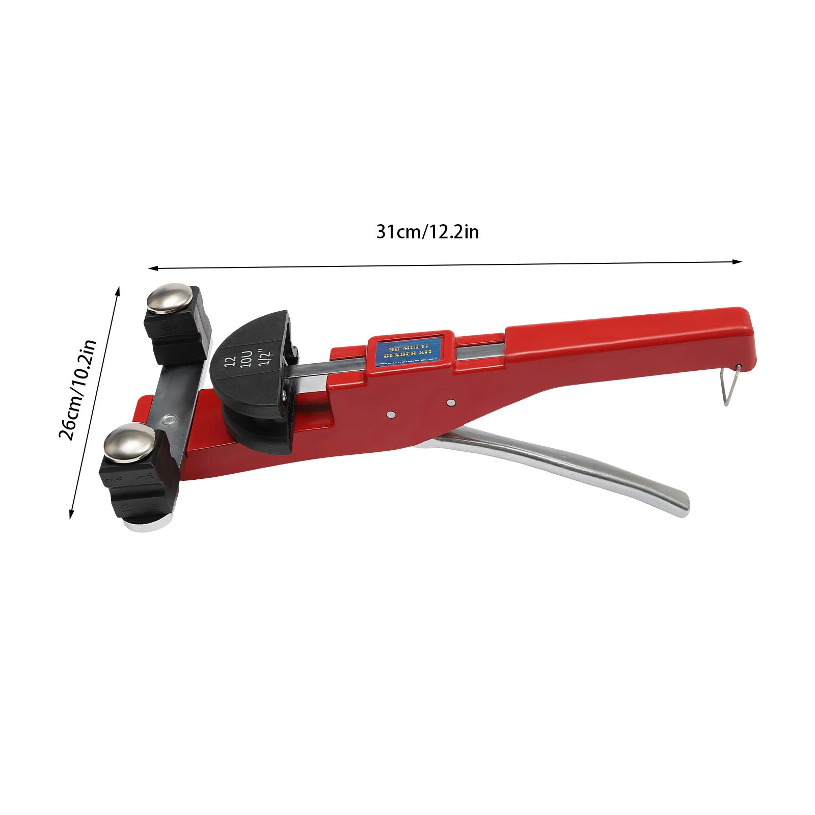 90° Manual Tube Bender 6-22 mm Copper Tube Bending Tool Set W/7Bending Heads for Brass, Aluminum, Pressure Fitting System Pipes