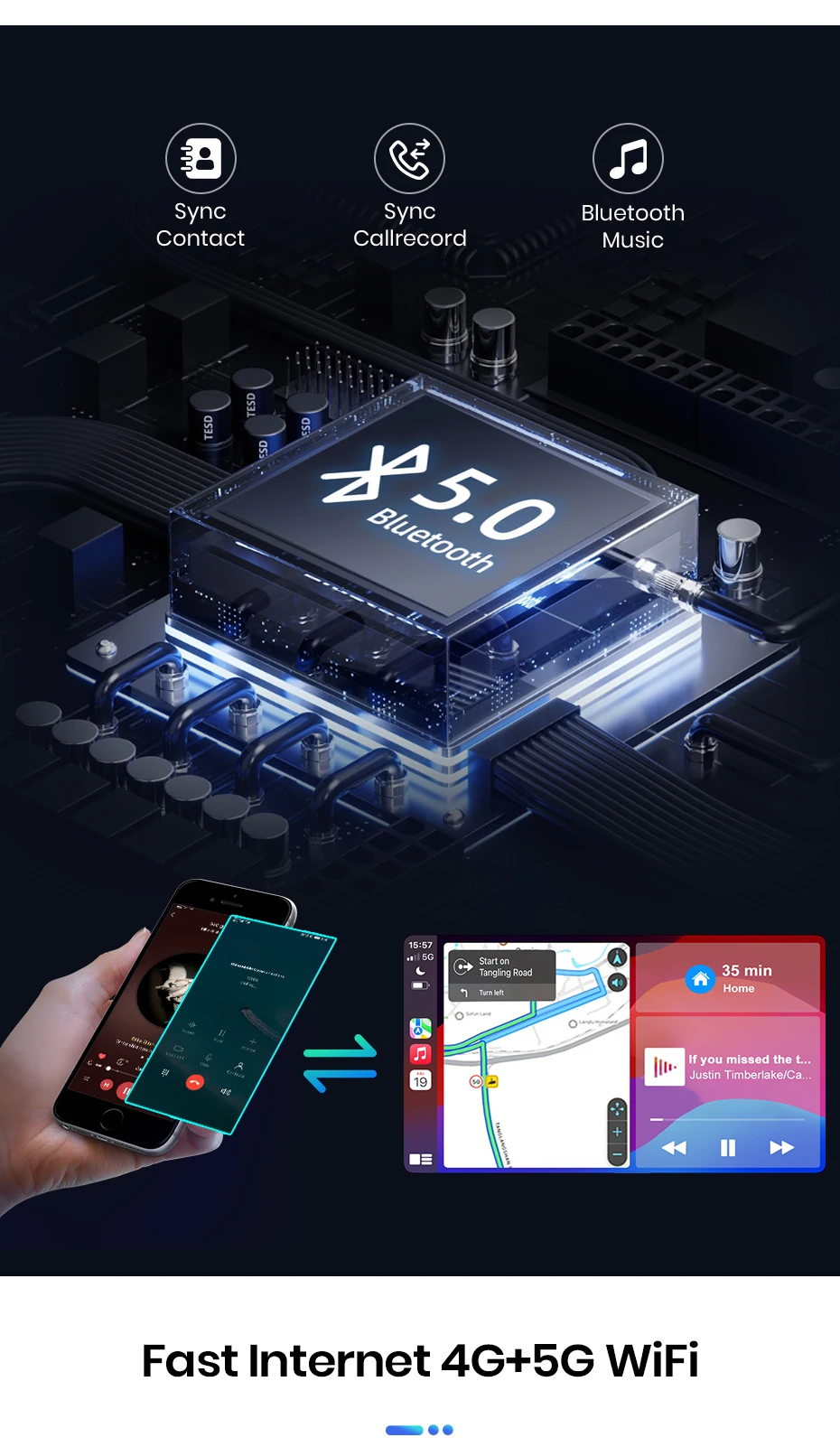 Junsun 8 Core Android Head Unit for VW Golf 4 Jetta MK4 Wireless CarPlay & Android Auto 2 Din Stereo with Cooling Fan DSP IPS Screen 4G WiFi GPS Navigation
