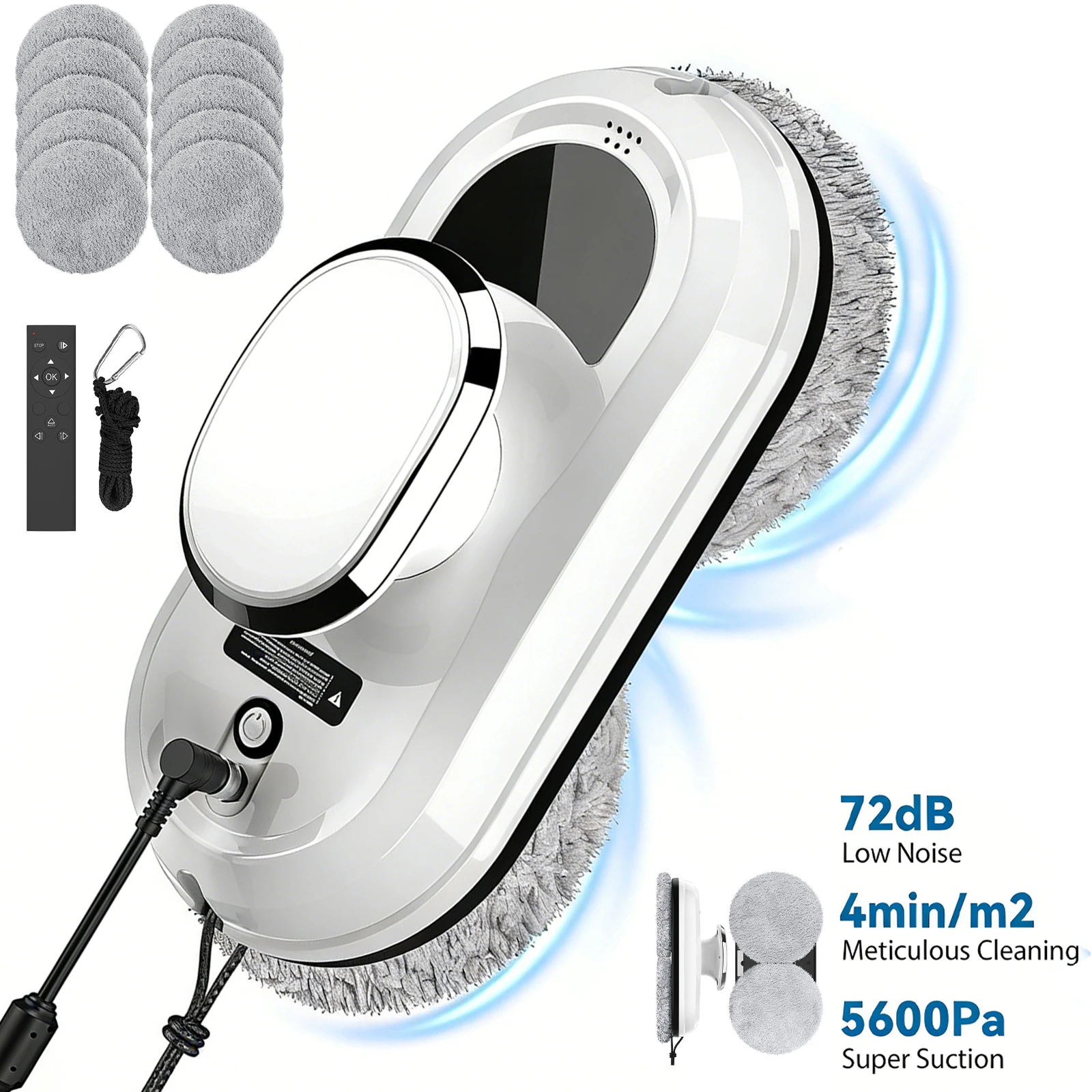 Ultra Thin Robot Vacuum Cleaner Window Cleaning Robot Window Cleaner Electric Glass limpiacristales Remote Control for Home