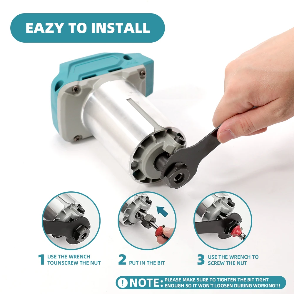 OWJHE 5 Speeds Brushless Electric Hand Trimmer Cordless Wood Router Woodworking Engraving Milling Cutter for Makita 18V Battery