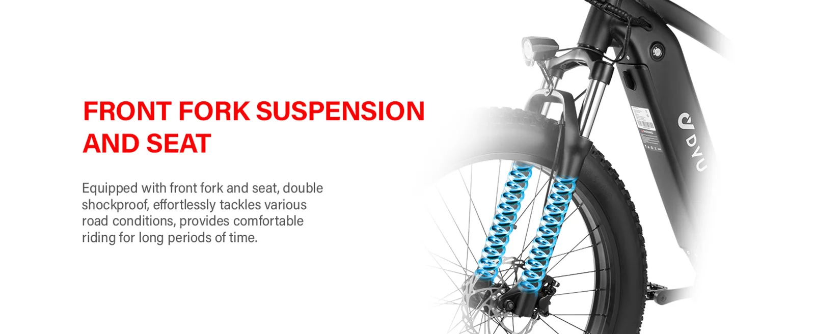 DYU King-750  Electric Bike  48V20Ah Battery 26*4 inch Fat Tire All-terrain Electric bicycle