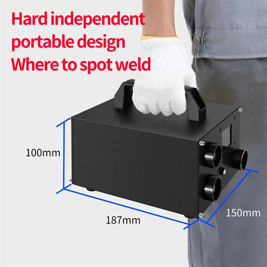 250 Gears Spots Welding Machine Double Capacitors Energy Storage Dual-pulse Welding 0.3mm Nickel face 18650 Battery Spot Welder