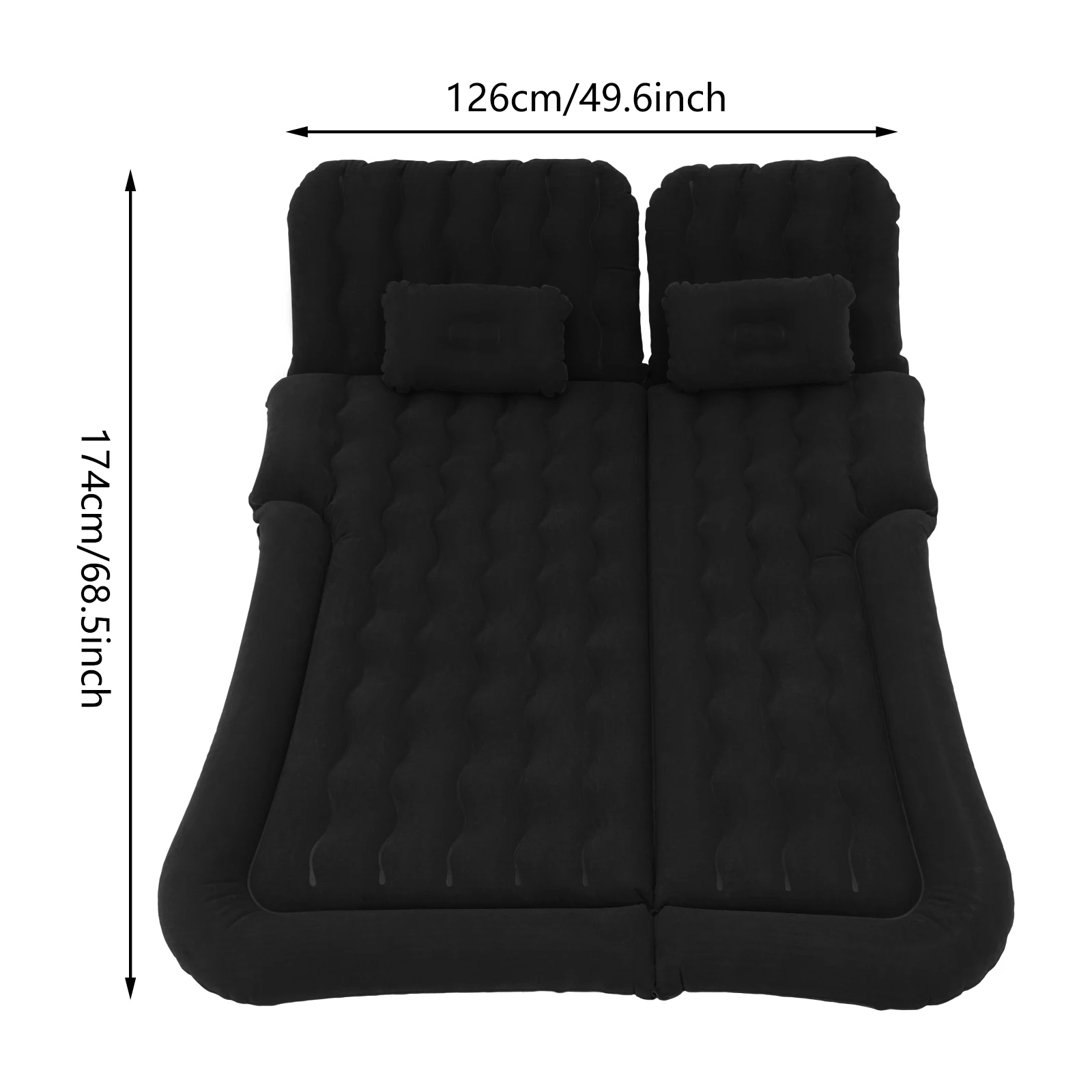 Premium Car Air Mattress Portable SUV Sleeping Pad Thick Comfortable with Electric Pump for 2 Person Travel Road Trip Camping
