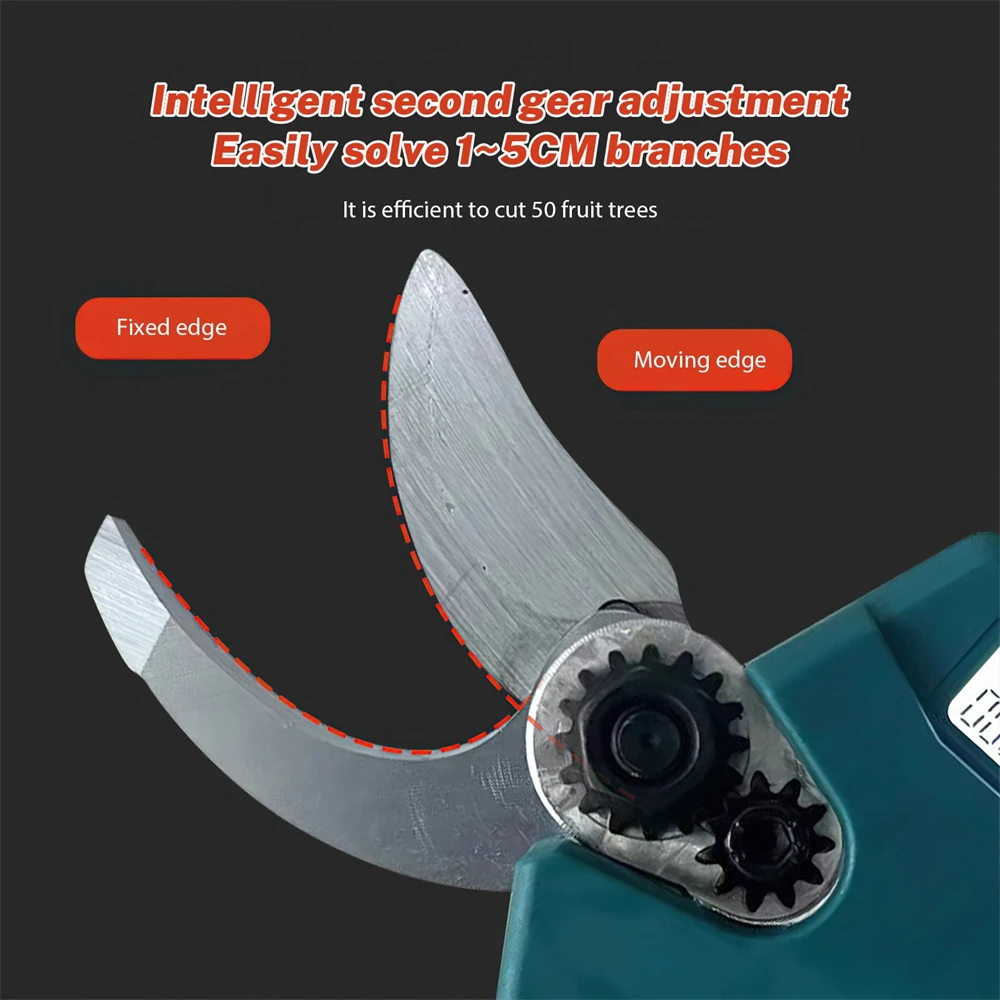 800W 25MM Brushless Electric Pruning Shears 2 Gears Cordless Scissors Fruit Tree Bonsai Pruning Tool For Makita 21V Battery