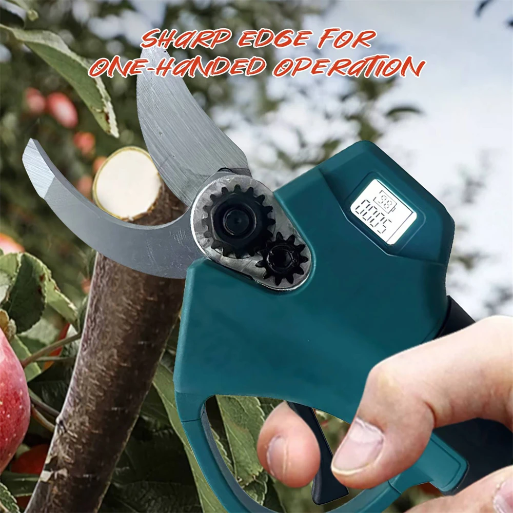 800W 25MM Brushless Electric Pruning Shears 2 Gears Cordless Scissors Fruit Tree Bonsai Pruning Tool For Makita 21V Battery